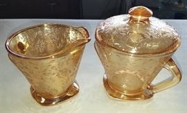 Jeanette Floragold "Louisa" Sugar & Creamer