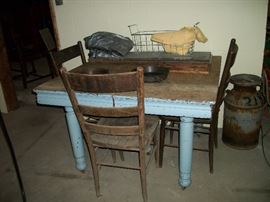 Robbins Table painted blue 185.00