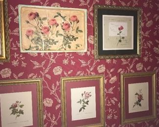 Rowan Hand-painted Geraniums Framed, Framed Botanical Prints