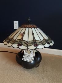 Dragonfly Art Glass Lamp