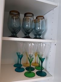 Art Glass Goblets, Glassware