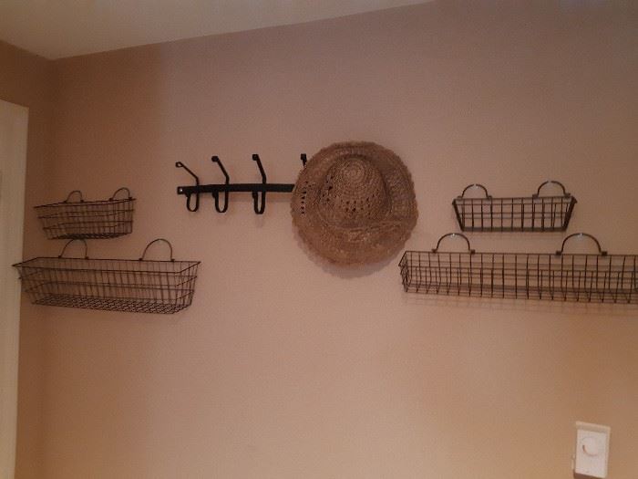 Hat Hooks, Hanging Storage Baskets