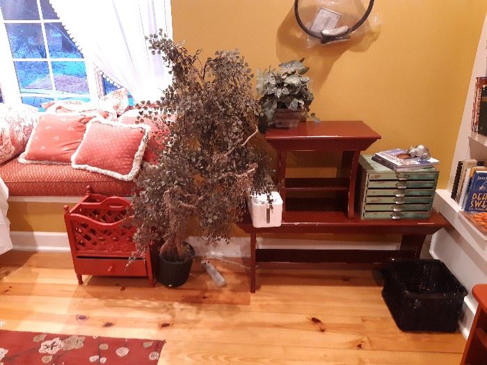 Magazine Rack, Two Tired Table, Storage, Plants
