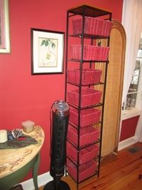 8 Shelves Storage with red baskets