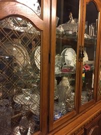 China Cabinet, Assorted China, Crystal