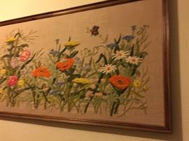 Hand Embroidery Field of Flowers