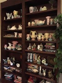 Assorted Collection of Hull Pottery, California Pottery, Books, DVD's, CD's, Nic Naks Bric a Brac