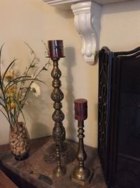 Oversized Candlesticks Brass