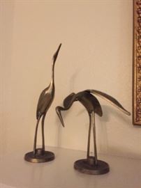 Brass Crane Figures