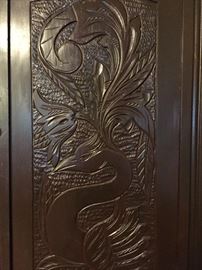 Ornate Carving on Antique Dresser/Armoire