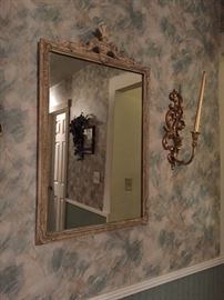 Wall Mirror, Sconces