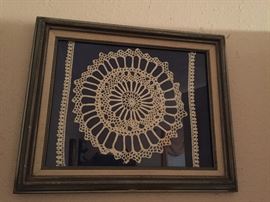 Framed Crochet Piece