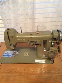 Necchi Sewing Machine & Cabinet