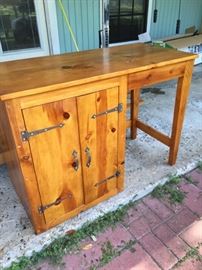 Pine Desk or Sewing Cabinet