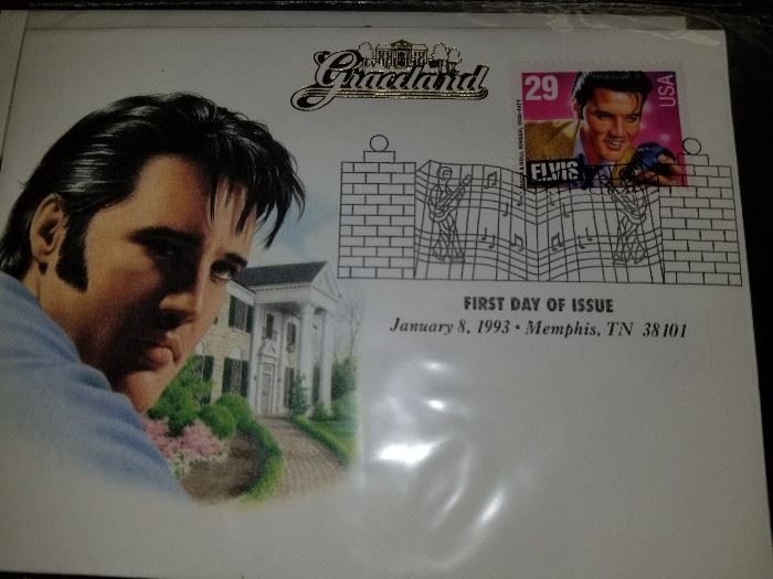 Elvis first day of Issue stamps