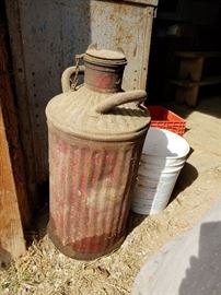 Vintage gas container