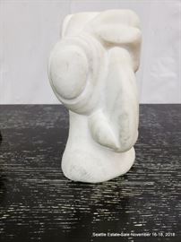 Michael Parameros (American 1933-) carved marble sculpture.