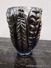 Circa 1960 signed Murano glass vase.