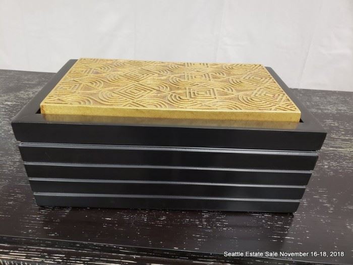 Gilded-top Art Deco Dresser Box