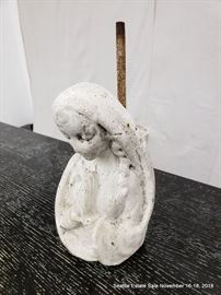 Vintage Madonna sculpture, perfect for a lamp project!