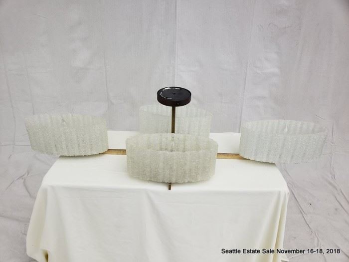 Vintage 1960s French Moderne Kerson resin chandelier.