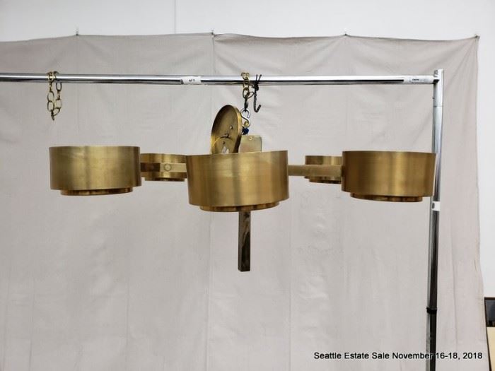 Rare vintage Hans-Agne Jakobsson bronze chandelier.