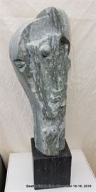 Monumental Cubist marble sculpture