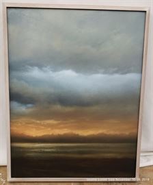 Sunset Painting signed on the reverse.Approx. Size: 20.5" x 26"