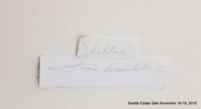 Photograph titled "Shelter" by Lynn Kimble Approx. Size: 13" x 10.5"