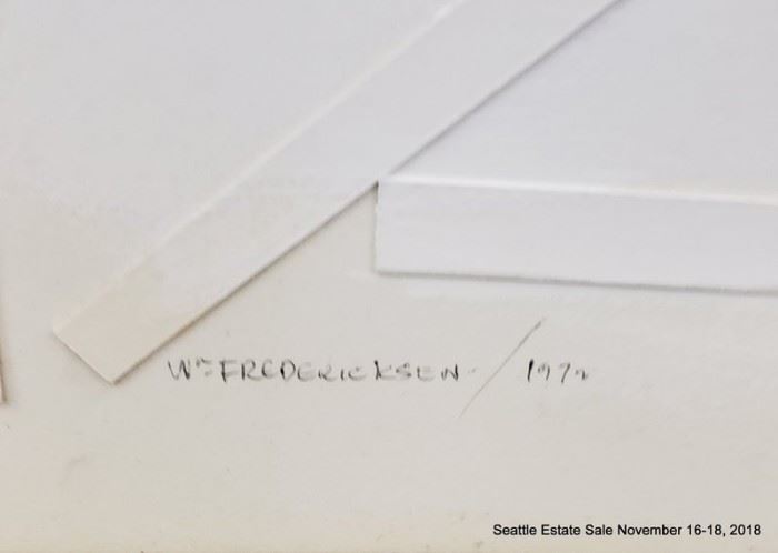 Paper & Gesso construction by William Fredericksen dated 1972 Approx. Size: 28" x 23"