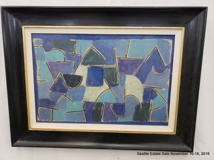 Paul Klee offset lithograph on canvas.Approx. Size: 24" x 16"