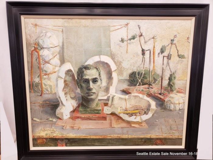 J W Rockefeller Jr (1898-1987) oil on canvas dated 1958.Approx. Size: 32" x 39"