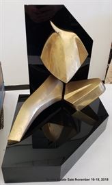 Cast bronze figural sculpture. Likely by James Ritchie