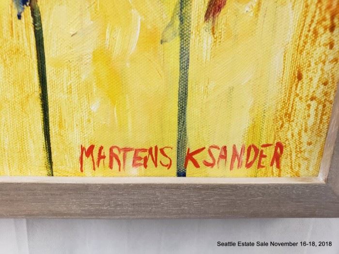 Martens Ksander Painting Still Life with Flowers.Approx. Size: 16" x 15"