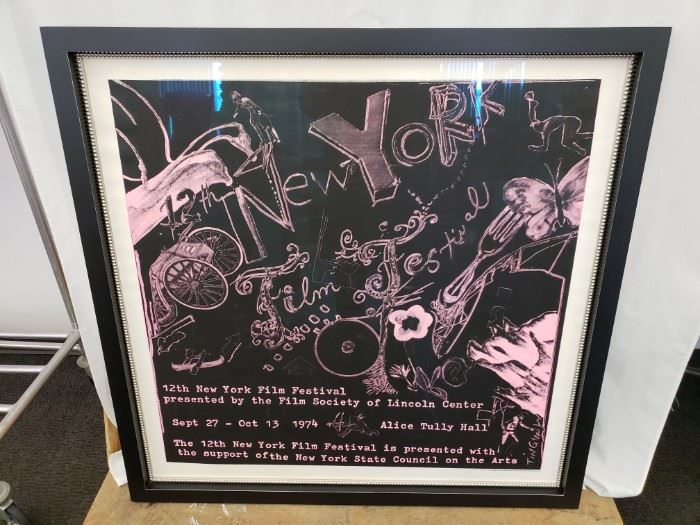 12th New York Film Festival framed poster.Approx. Size: 36" x 36"