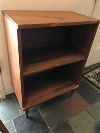 vintage side table with shelf