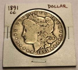 1891 Carson City silver dollar