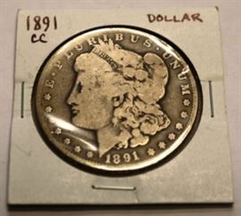 1891 Carson City silver dollar