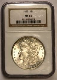 1888 S$1 Silver Morgan MS63 NGC