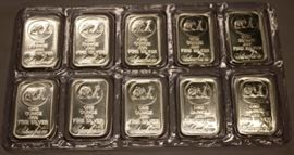 10 Silver 1 ounce bars