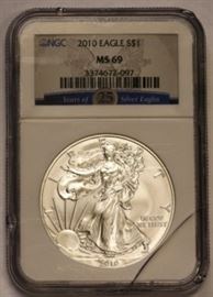 2010 Silver Eagle MS69