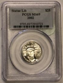 Platinum 1/4 MS69 PCGS Quarter