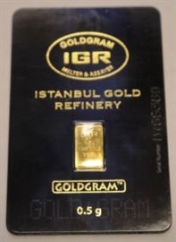 QTY5 .5 Gram Fine Gold .9999 