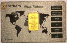 5 Gram Fine Gold .9999