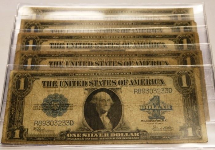 1923 $1 Bills 10 total