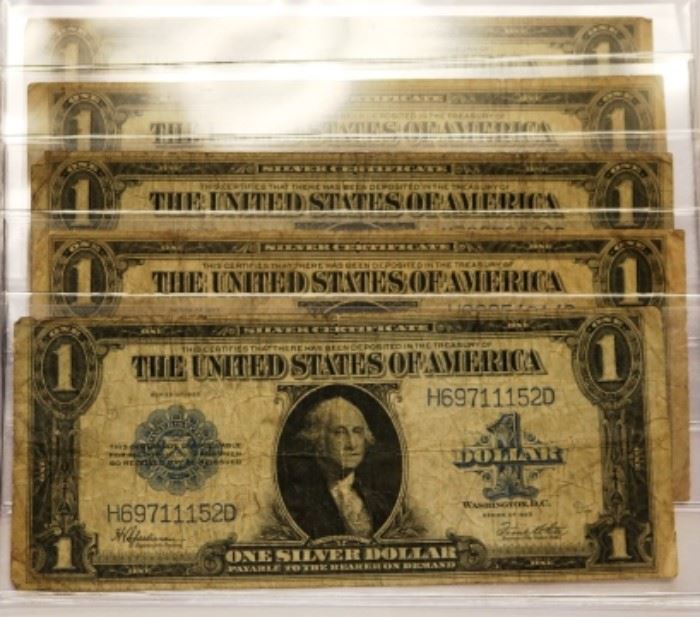 1923 $1 Bills 10 total