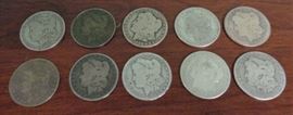 90 Morgan silver dollars