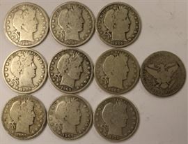 100 Barber halves