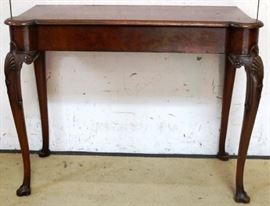 Wall table w/ shell carved knee