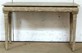 Modern History console table